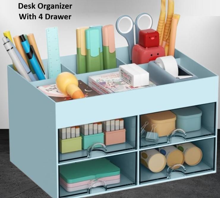 Multi-Functional Desk Organizer with Drawers