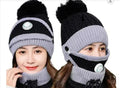 Unisex Winter Knit Beanie & Neck Warmer Set