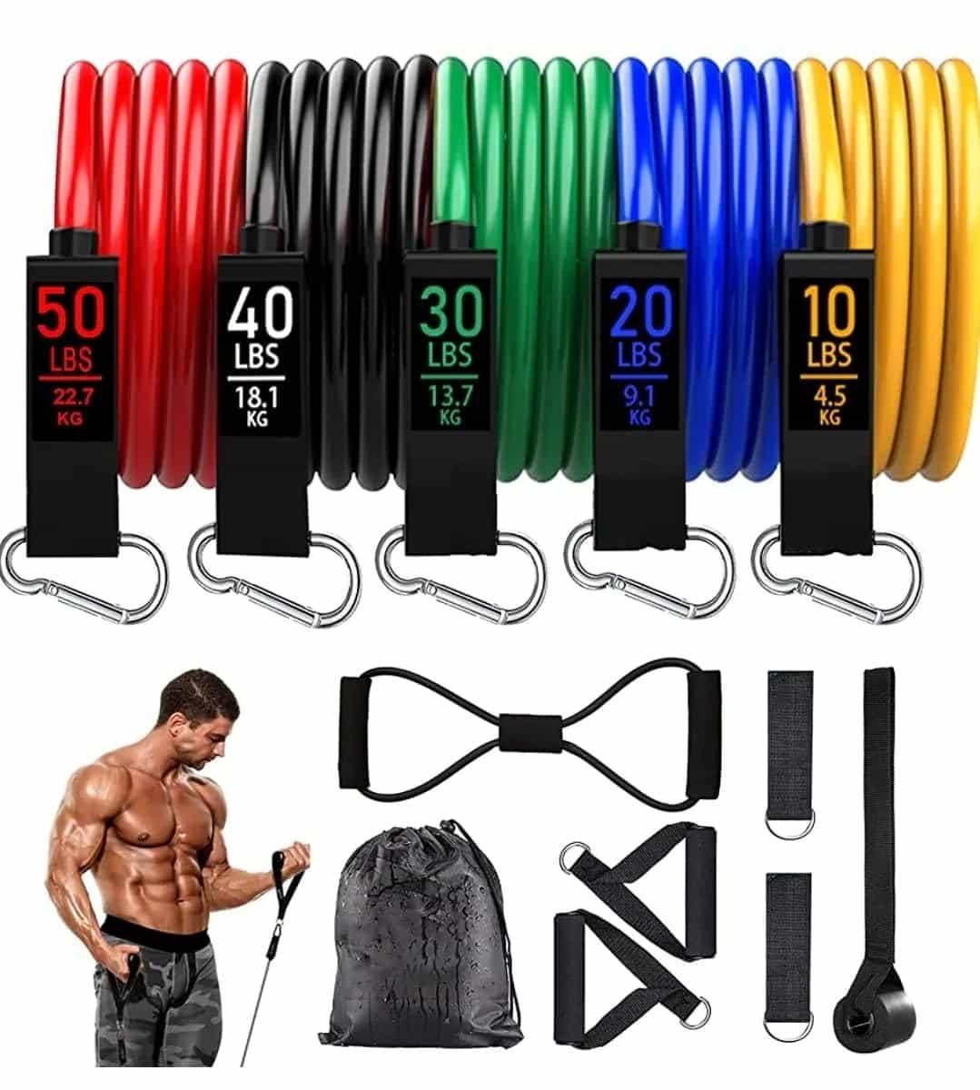 Heavy-Duty Resistance Band Set For Intense Strength Training