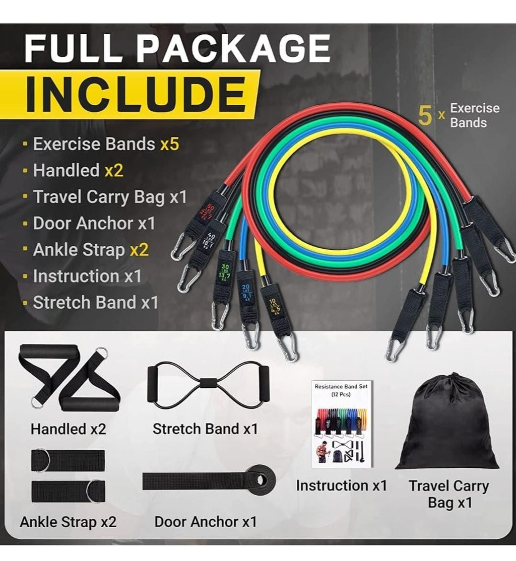 Heavy-Duty Resistance Band Set For Intense Strength Training