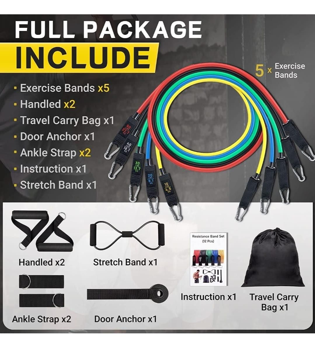 Heavy-Duty Resistance Band Set For Intense Strength Training