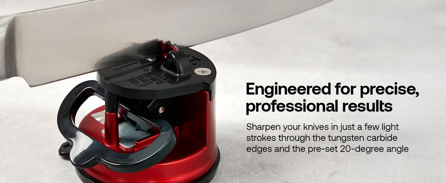 Hands-Free Knife Sharpener Safe & Effortless Blade Sharpening