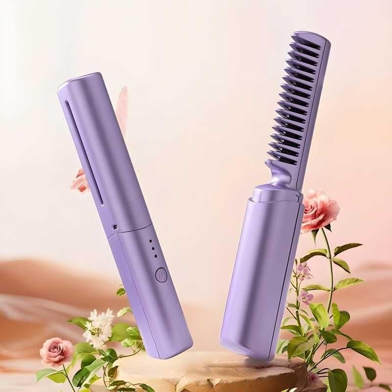 Meneflix™ Portable Mini Hair Straightener Cordless, Rechargeable & Adjustable