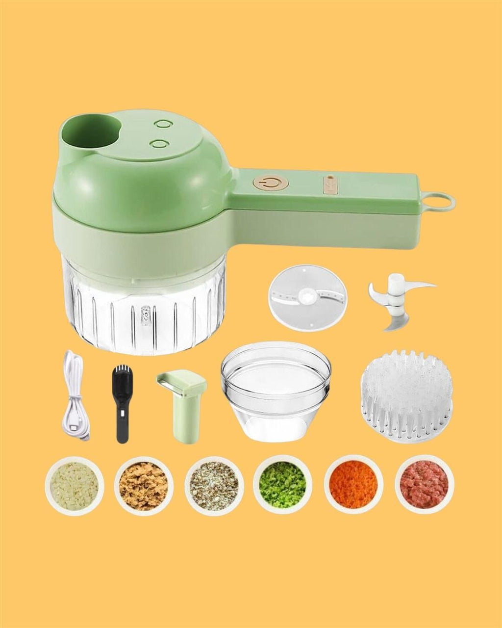 4-in-1 Portable Electric Vegetable Cutter Set