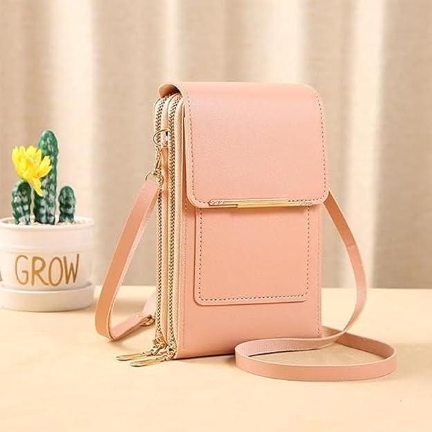Anti-Theft Double-Layer Leather Sling Bag for Women
