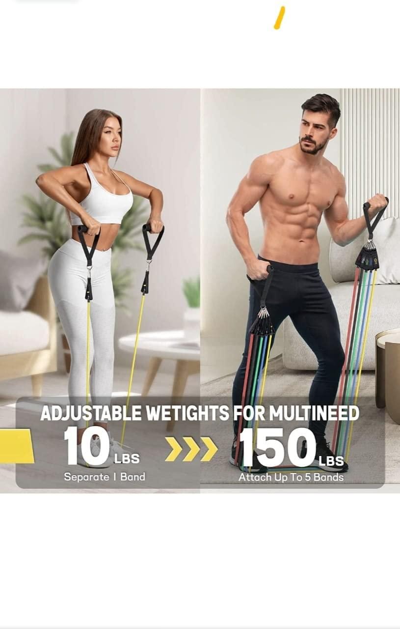 Heavy-Duty Resistance Band Set For Intense Strength Training