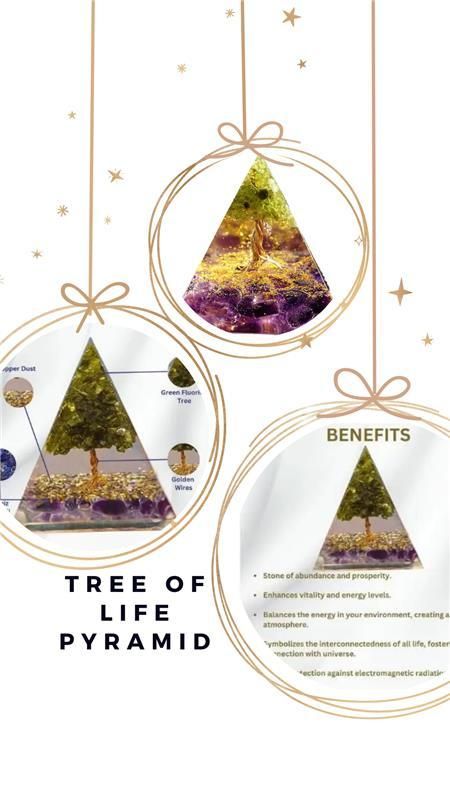 Tree of Life™ Peridot Orgon Pyramid