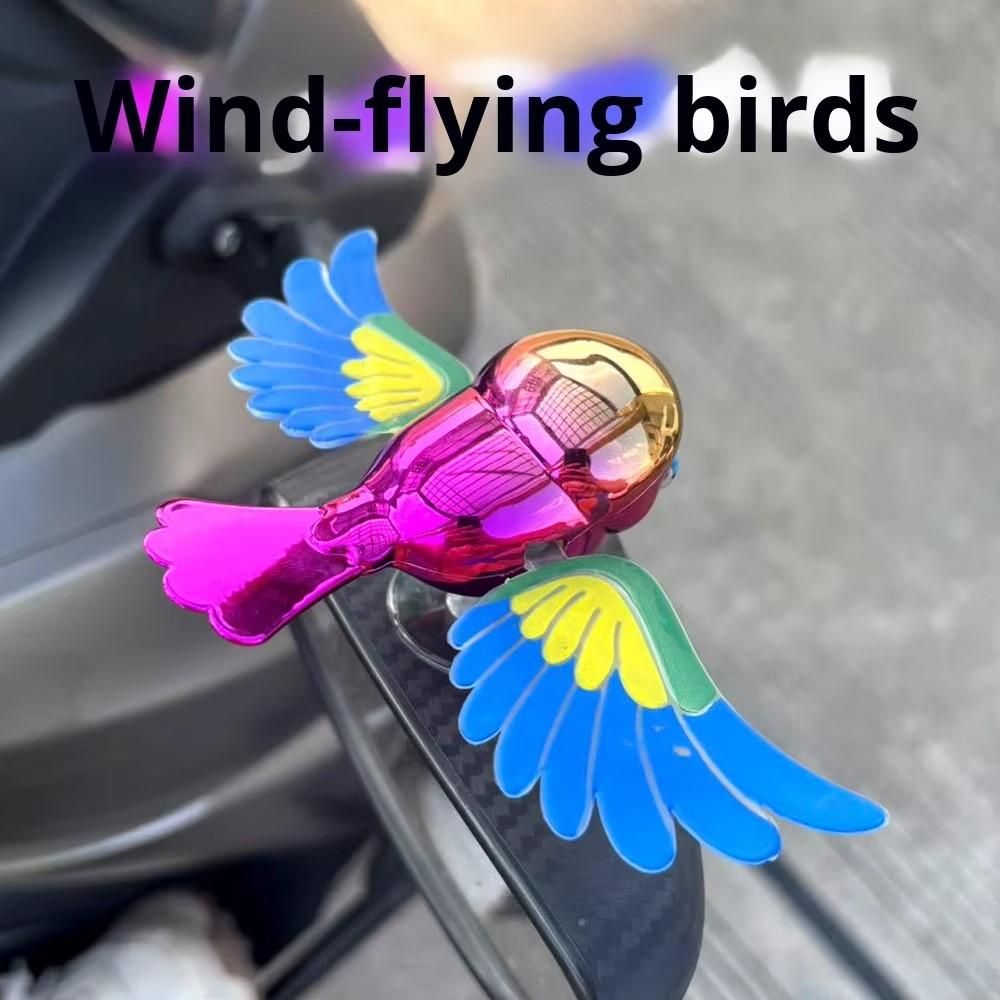 Wind-Powered Swinging Bird Décor