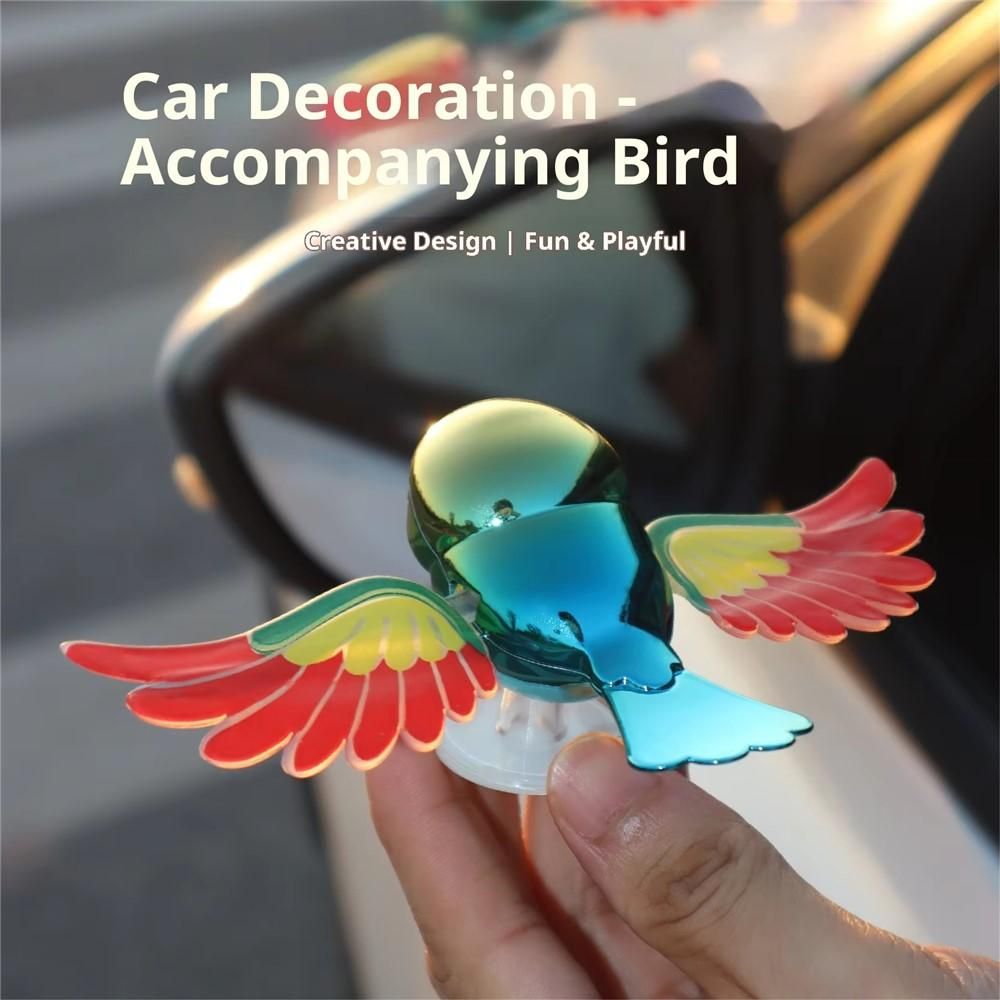 Wind-Powered Swinging Bird Décor