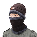 Unisex Woolen Cap Set Soft Knit Winter Headwear